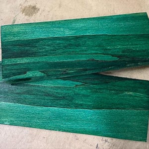 Dyed in stabilizing juice Spalted Beech knife handle scales 3/8x 2 x 5.75