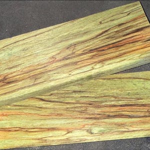 Stabilized Spalted Beech knife handle scales 3/8x 2 x 5.75