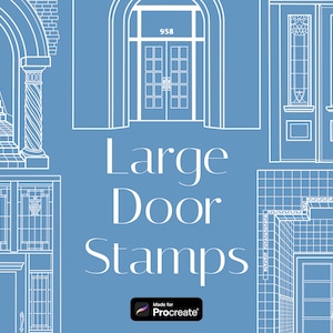 Large Door Stamps Brushes for Procreate