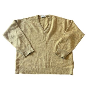 Vintage Lyle & Scott 100% Pure Cashmere V-Neck Sweater Scotland Size 38 Casual image 1