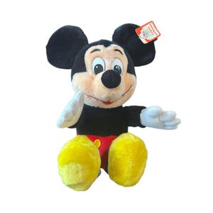 Vintage 1970s Walt Disney Mickey Mouse Plush Doll Toy Disneyland Made In Korea image 1