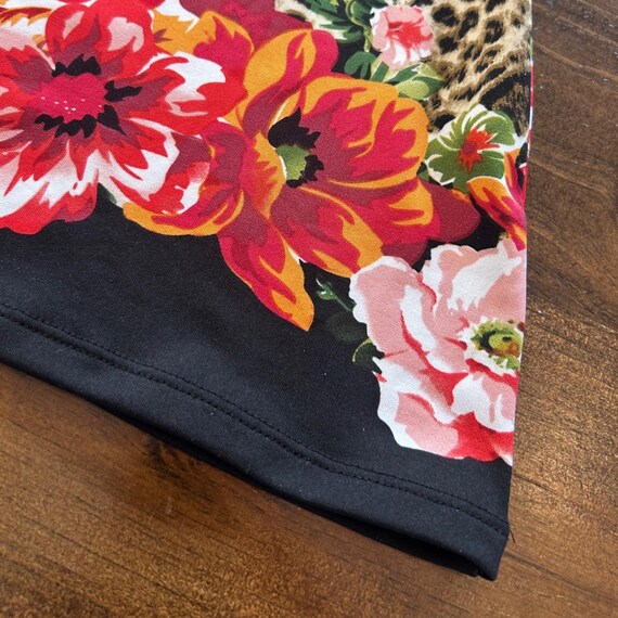 Cache Leopard Animal Print Floral Lace Trim Cami … - image 3