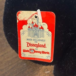 Vintage 1970s Walt Disney Mickey Mouse Plush Doll Toy Disneyland Made In Korea image 2