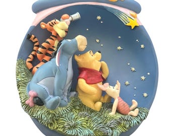Bradford Disney Pooh Tiger Collector-bord Blue Friendship Star Shine Brighter