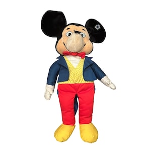 Vintage Applause Mickey Mouse Plush Toy Tuxedo Outfit Retro Disney Classic 80 90 image 1
