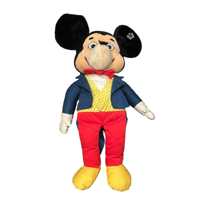 Vintage Applause Mickey Mouse Plush Toy Tuxedo Outfit Retro Disney Classic 80 90 image 1