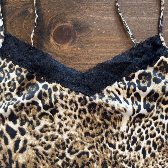 Cache Leopard Animal Print Floral Lace Trim Cami … - image 4