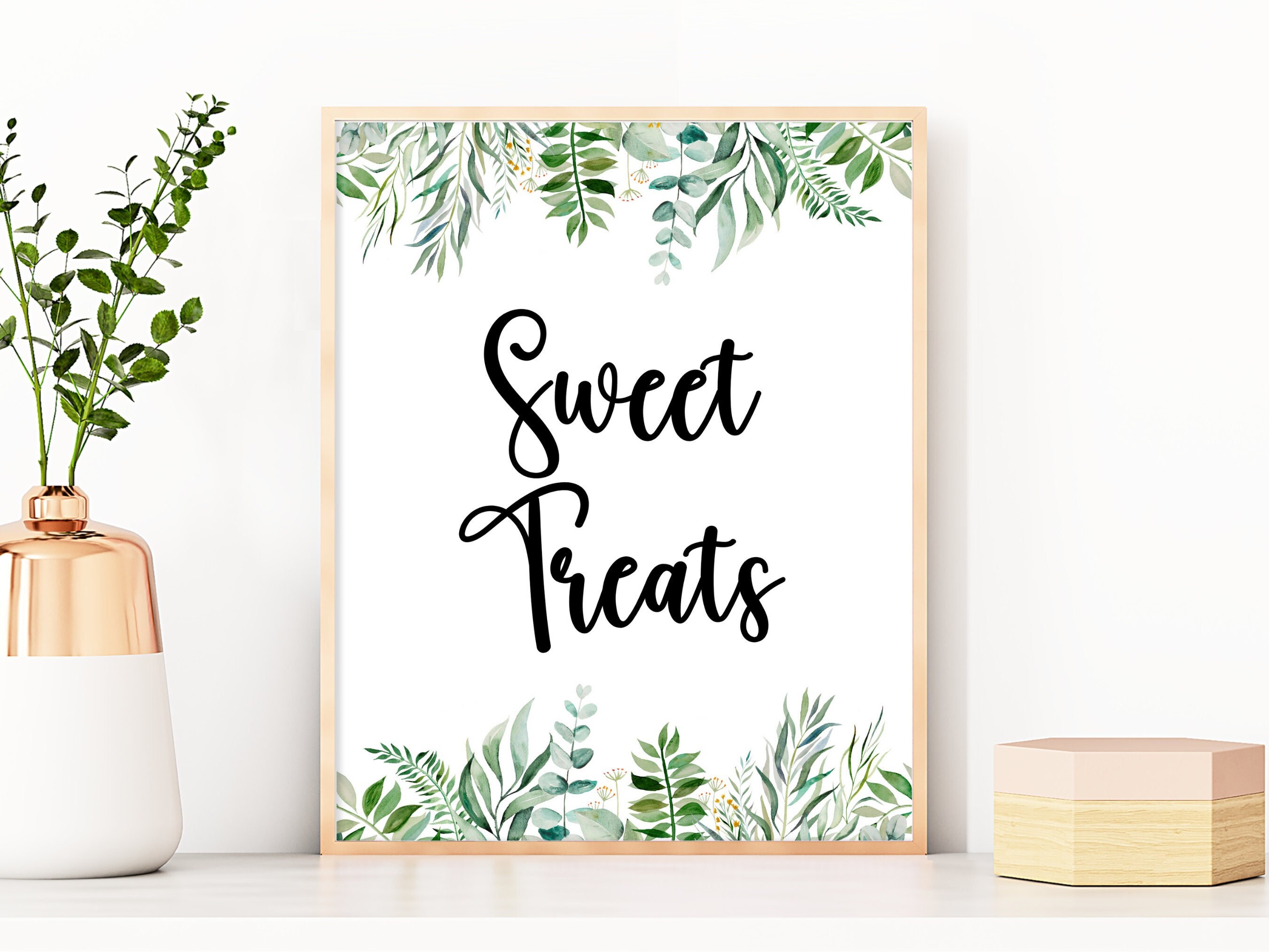 Greenery Sweet Treats Sign Instant Download Baby Shower | Etsy
