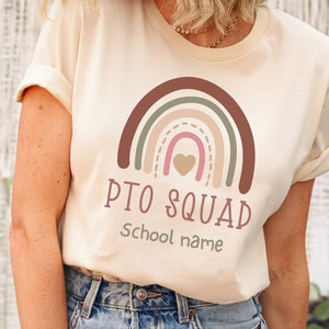 pto shirts, PTO mom shirt, custom name shirt is for PTO squad, custom elementary PTO, pta Parent Shirt, School Volunteer Shirt