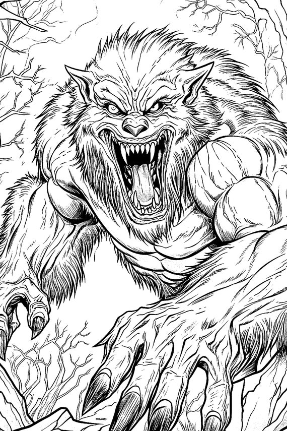 Coloring Pages Of Werewolves - Il 570xN.5097878496 L9g8 