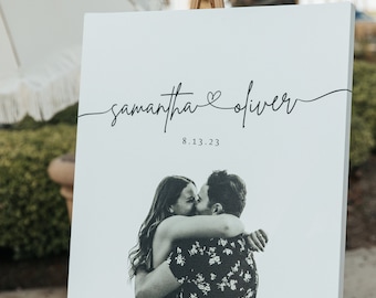 Wedding Welcome Sign / Canvas Wedding Photo / Wedding Canvas / Alternative Guest Book Sign / Wedding Signage / Guest Book Canvas