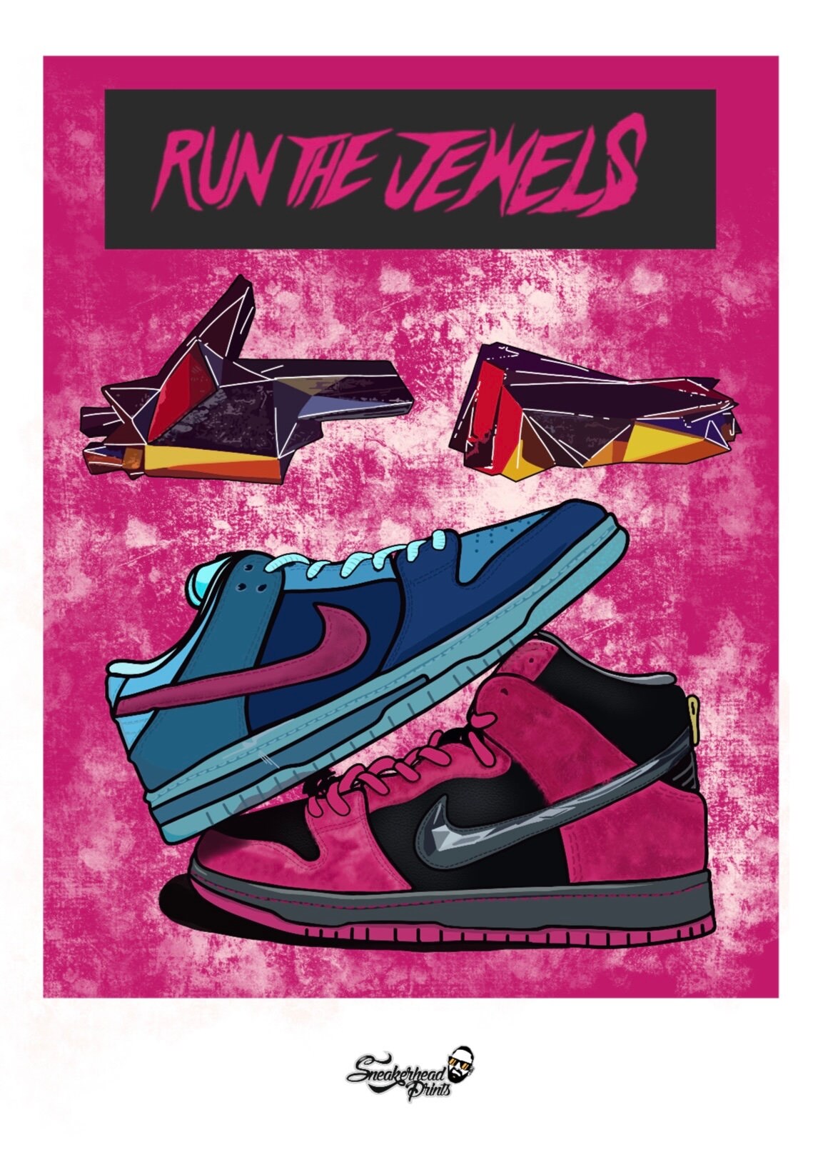 aanvaardbaar Uil Neuropathie Run the Jewels X Nike Dunk High & Low Poster - Etsy