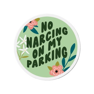 No Narcing On My Parking Bumper Magnet | Millennial Gen Z Aesthetic | Cute Vinyl Car Decal Possum