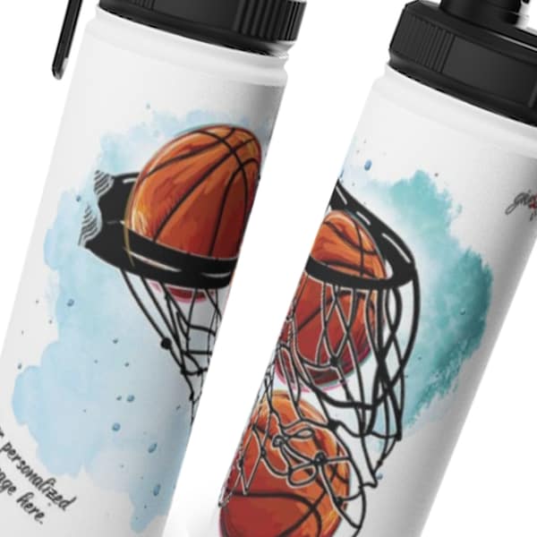 Basketball Water Bottle - Etsy