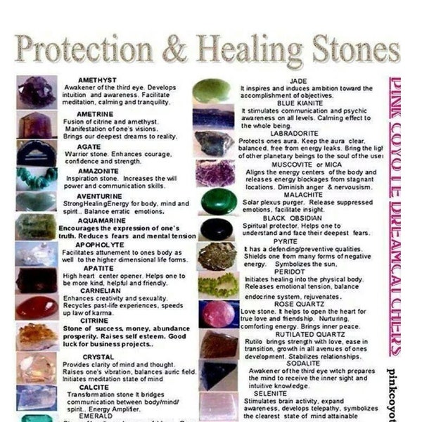 PROTECTION And HEALING STONES