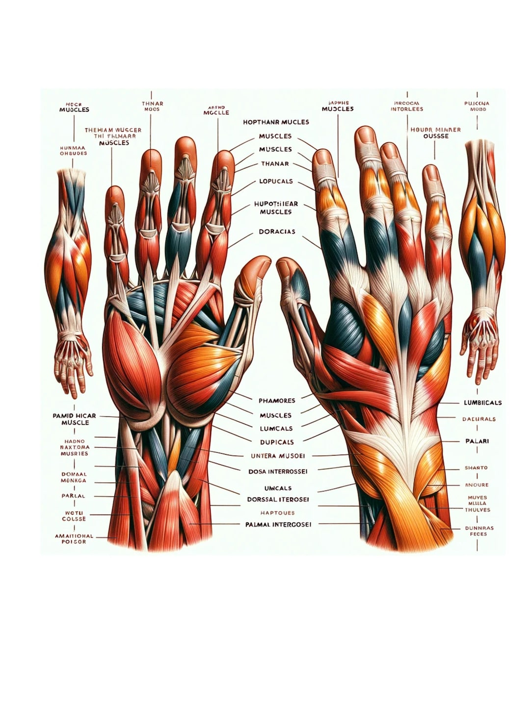Muscles of the Human Hand - Etsy