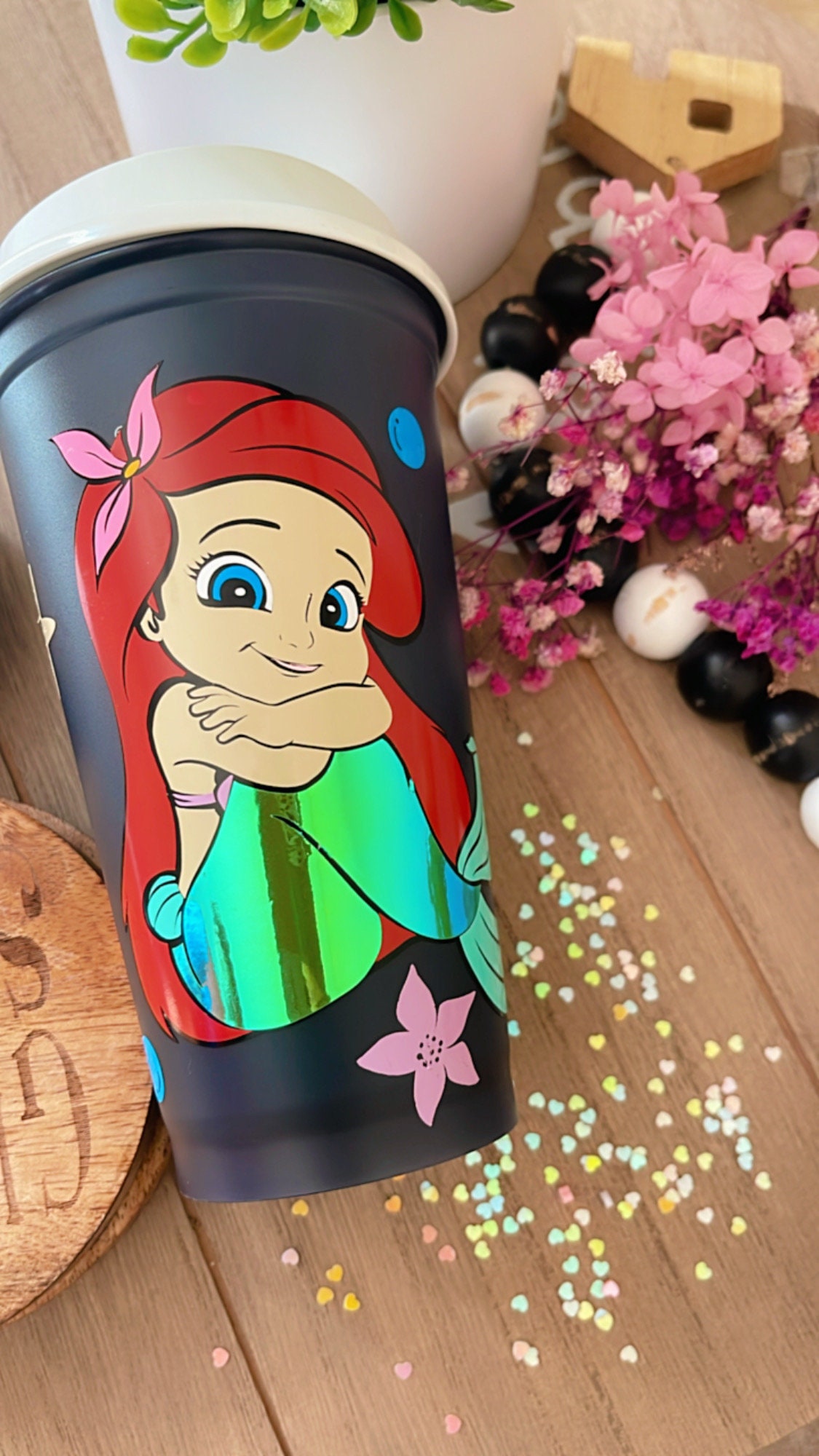 Disney The Little Mermaid Ariel and Friends Color-Changing  Plastic Tumbler