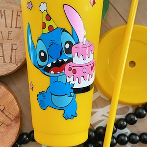 Personalized Birthday Stitch 24oz  | Stitch Cold  Cup | Birthday Cup | Stitch Cup | Gifts for Her |