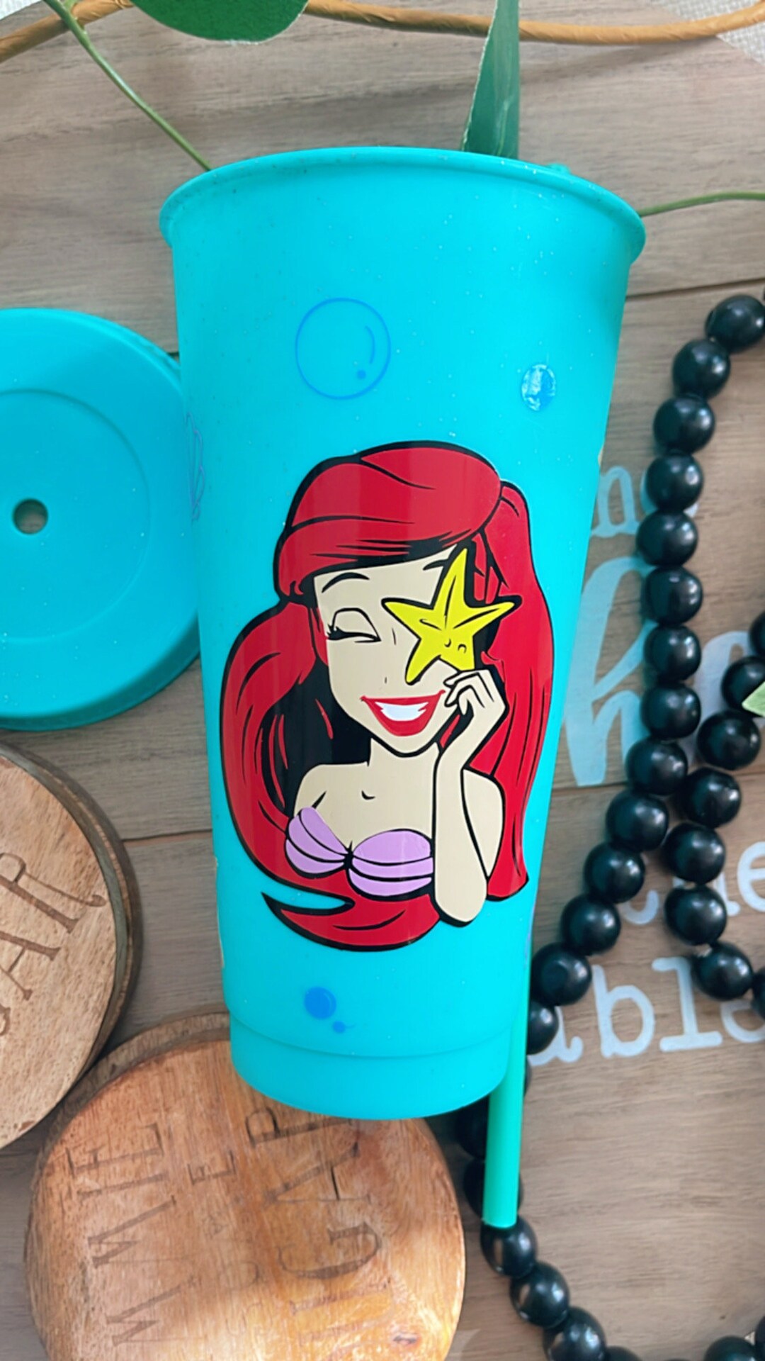 The Little Mermaid 24oz Cold Cup Ariel Reusable Cup Starbucks Cold Cup