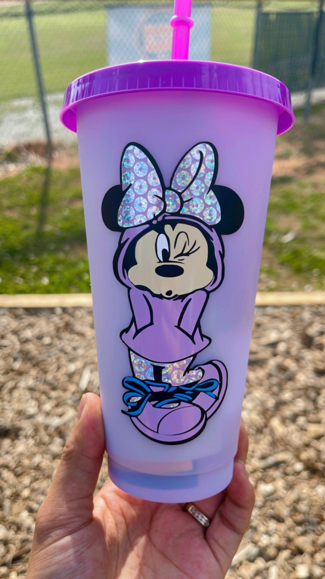 Minnie Mouse 24oz Color Changing Cup Disney Custom Minnie Design ...