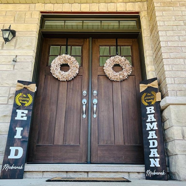 Porch Sign- Ramadan and Eid Mubarak