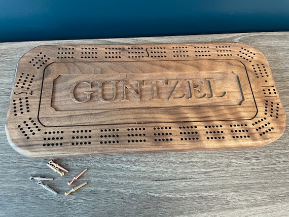 Cribbage Board - Custom - with peg storage