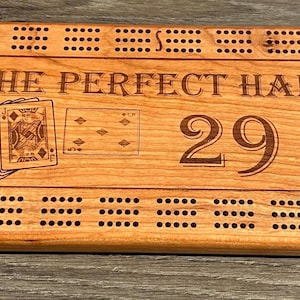Cribbage Board - Perfect Hand with storage