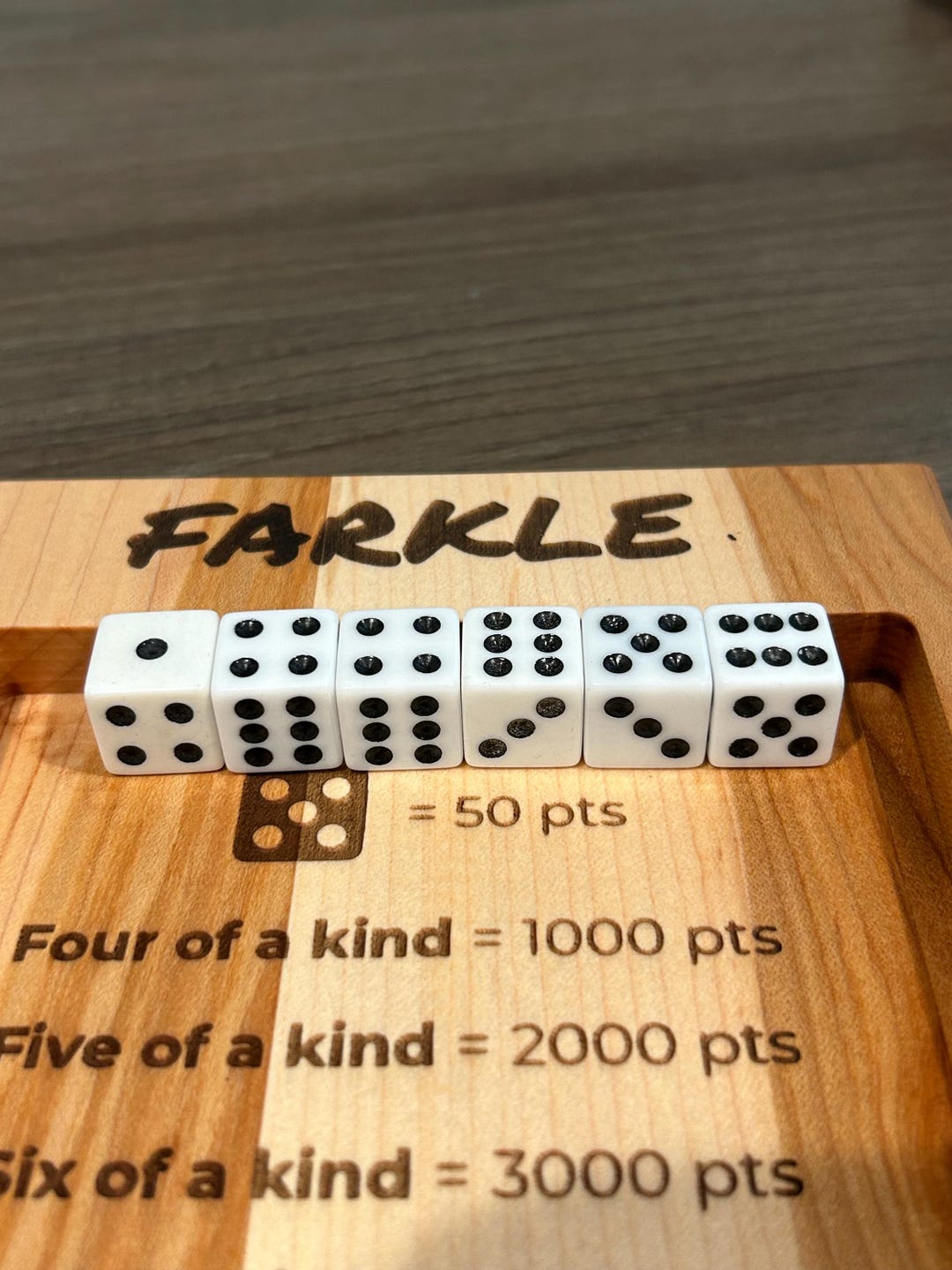 Farkle Game Board - Rolling Tray - Etsy