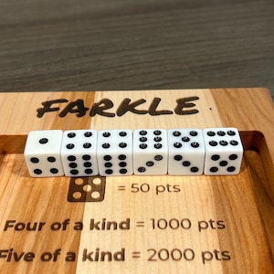 Farkle Game Board - Rolling Tray