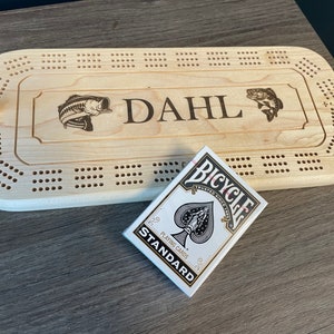 Planche de cribbage - Gravure au laser - Jeu personnalisé