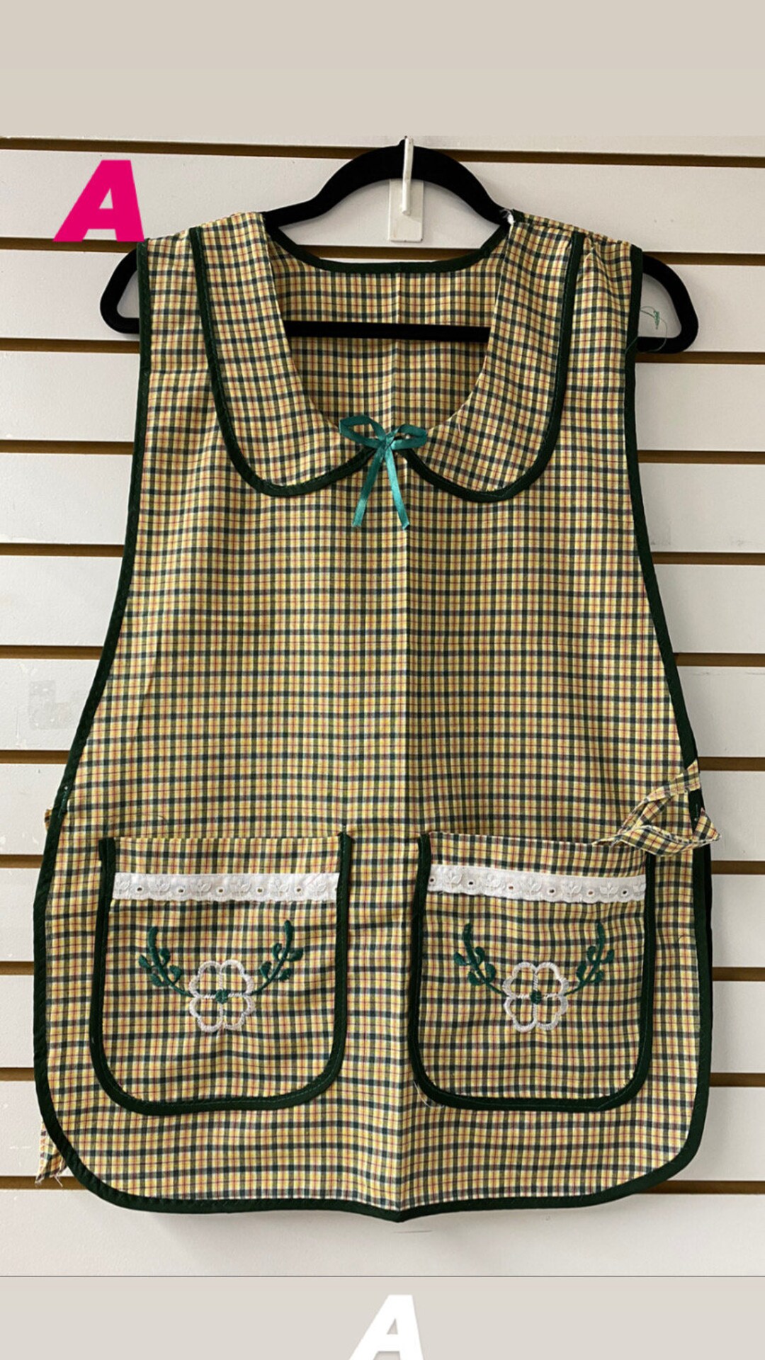 Mexican Artisanal Embroidered Apron 100% Cotton Red 603157 main image 1