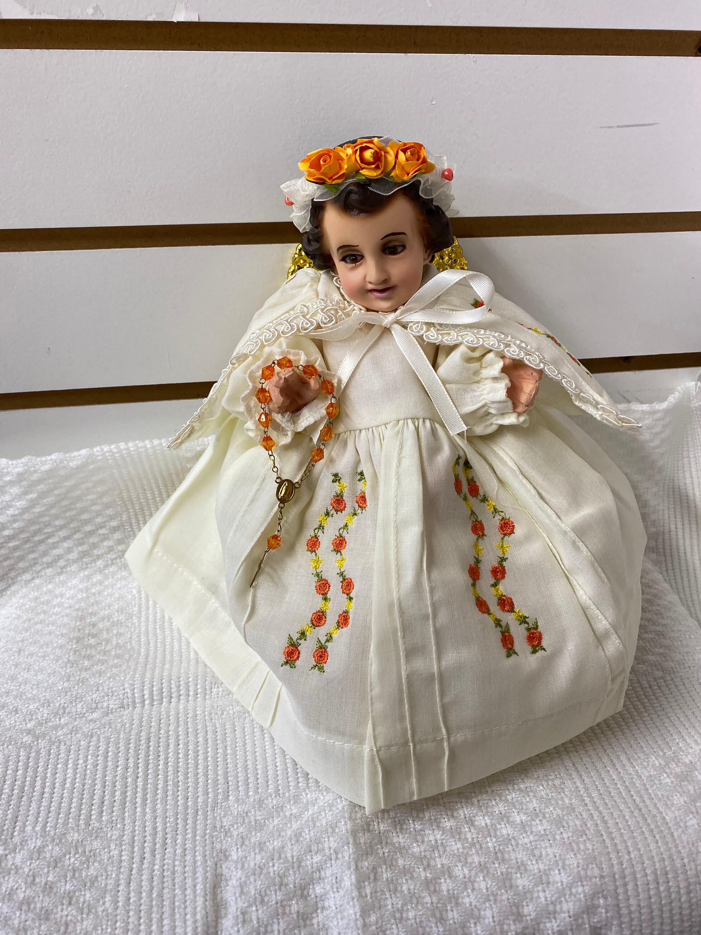 Ropon Vestido Nino Dios De La Coronacion Vestido Bordado Flores Nino Jesus Baby Jesus Clothing traje De Nino Dios Etsy Hong Kong