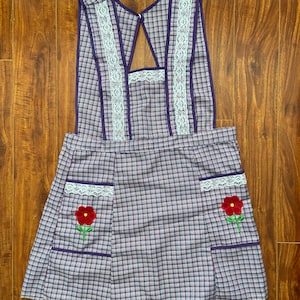 mandil mexicano bordado flores delantal mexican handmade traditional apron with pocket abuelita apron embroidered flowers delantal