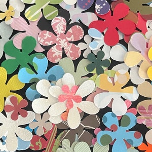 100 ASSORTED FLOWERS. Colorful Flower Die Cuts, Flower Punches, Flower Confetti, Flower Decor, Scrapbooking, Card Making, Craft Projects