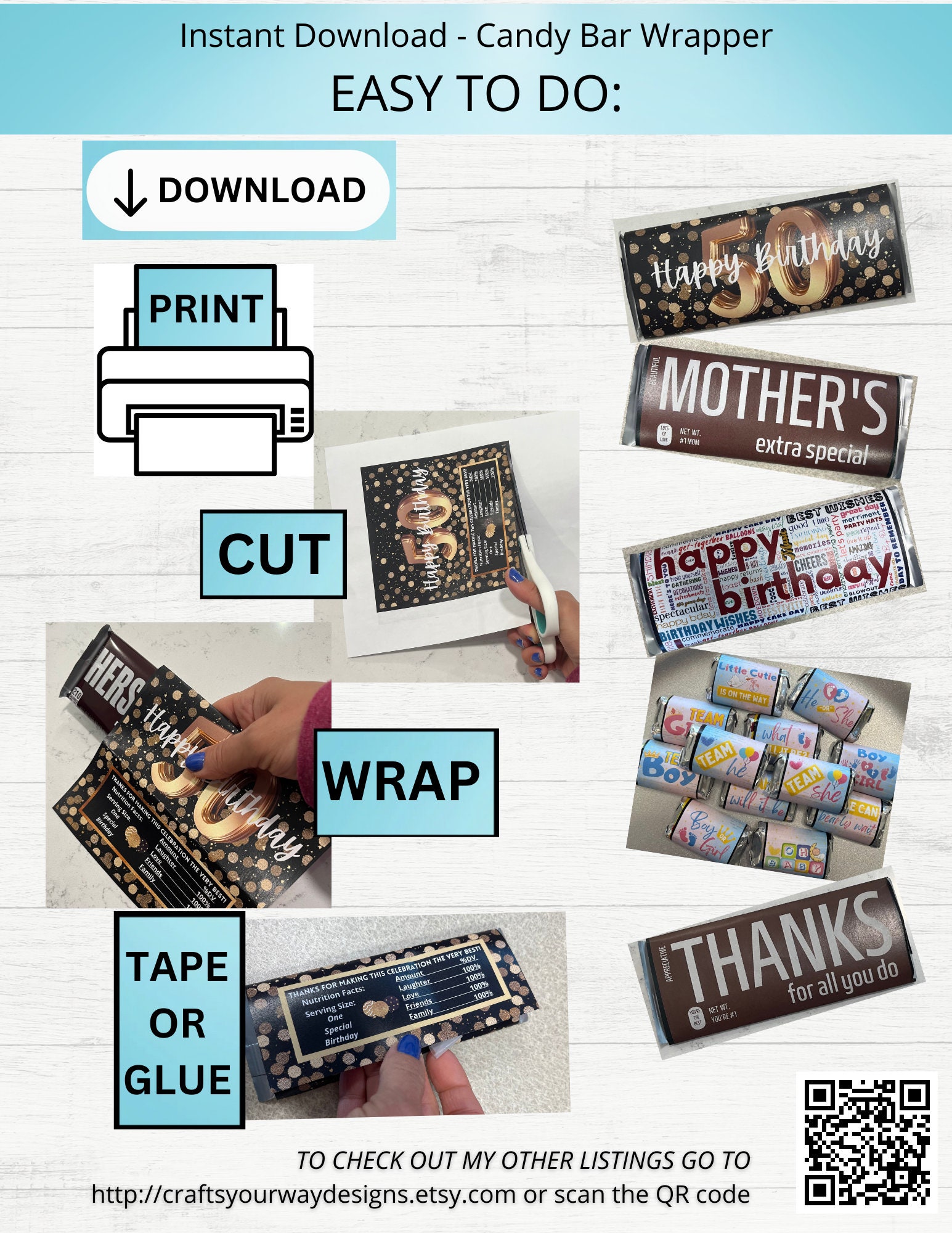 PERSONALIZED PHOTO BIRTHDAY Candy Bar Wrapper-printable Personalized ...