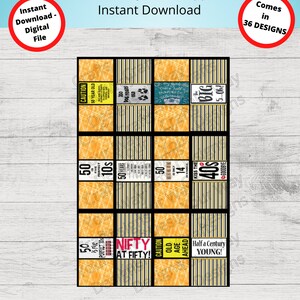 PRINTABLE 50th BIRTHDAY MINI Candy Bar Wrappers-36 Designs-birthday ...