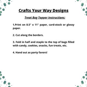 PRINTABLE THANK YOU Treat Bag Toppers -instant Download-goodie Bag ...