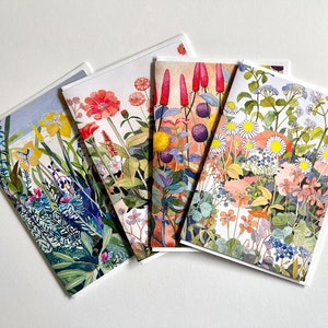 Four Greeting Cards | Floral Designs | Any Occassion