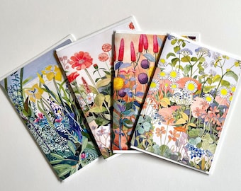 Four Greeting Cards | Floral Designs | Any Occassion
