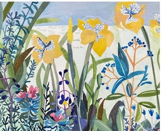 Iris Garden Print 18 x 24 by Fiona Cristante, Floret Lane Studio