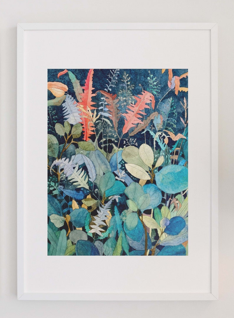 Giclee Printunframed Night Fern Garden by Fiona Cristante image 2