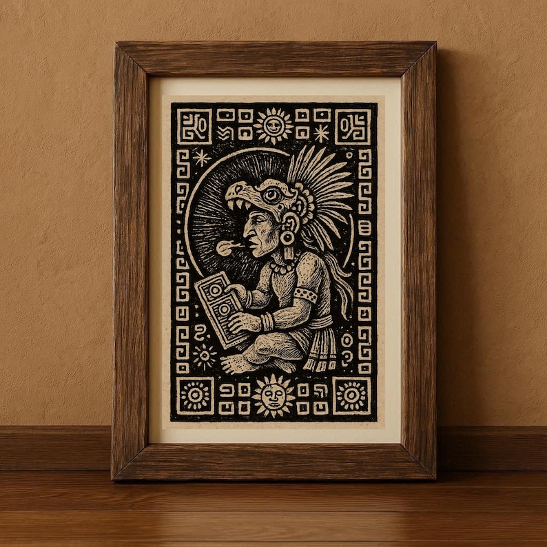 Cipactonal Aztec Creator God Mesoamerican Print Download - Etsy
