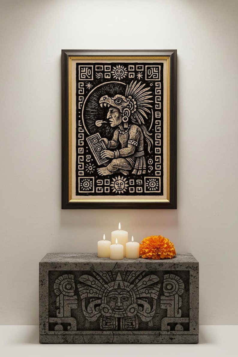 Cipactonal Aztec Creator God Mesoamerican Print Download - Etsy