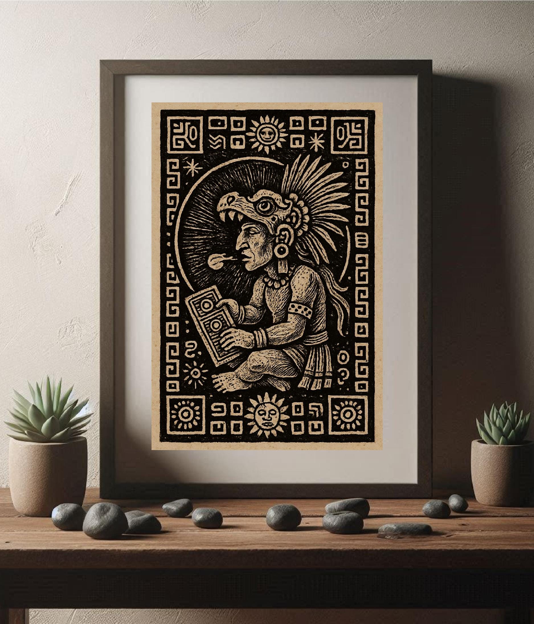 Cipactonal Aztec Creator God Mesoamerican Print Download - Etsy