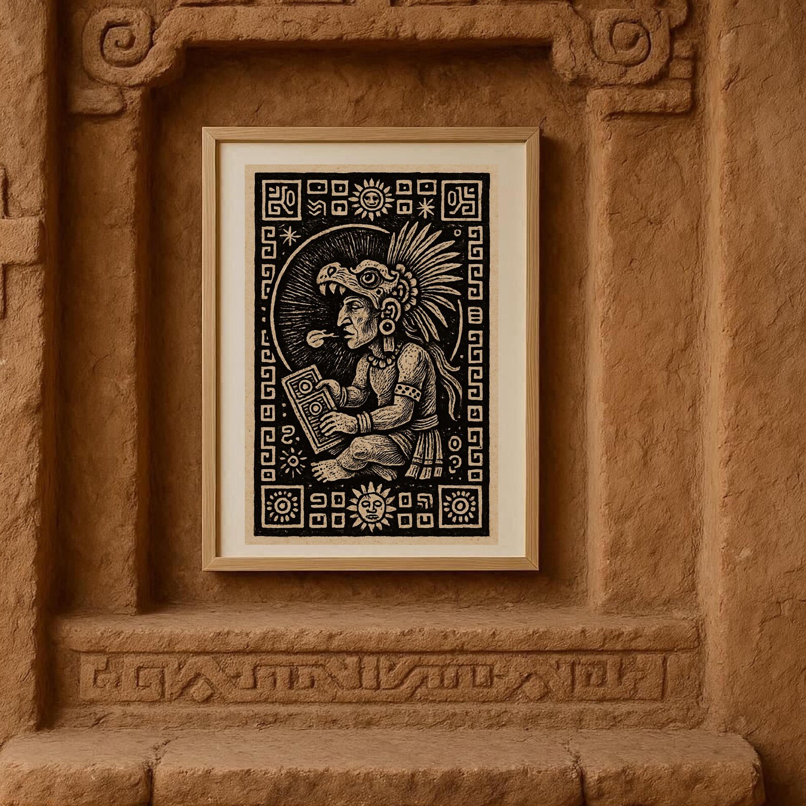 Cipactonal Aztec Creator God Mesoamerican Print Download - Etsy