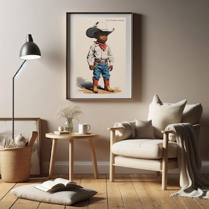 Cowboy Art Western inspiriertes afroamerikanisches Kinderzimmerdekor