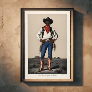 Western Cowboy Portrait Vintage inspiriert Western Wohnkultur