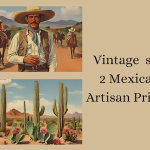 Vintage Mexican Hacienda Artesania Wall Art Download