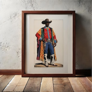 Cowboy Western Portrait Dust Devils Vintage Inspirierte Wohnkultur Download