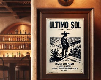 Mezcal Poster Vintage Inspired Oaxacan Home Decor Download